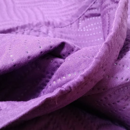 Midnight Vineyard Solid Purple Thin & Lightweight Quilted Coverlet Bedspread Set (LH188)