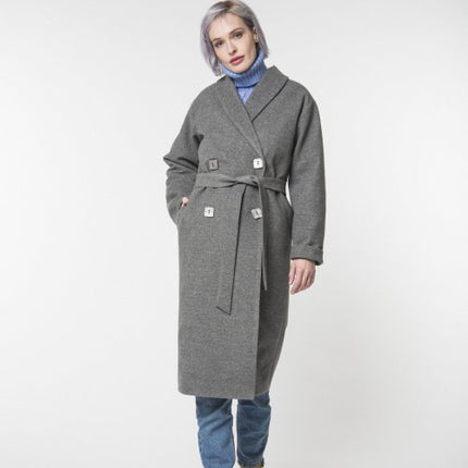 Long Gray Coat / Spring - Autumn / Women's Coat / Collection 2018 by REVALU