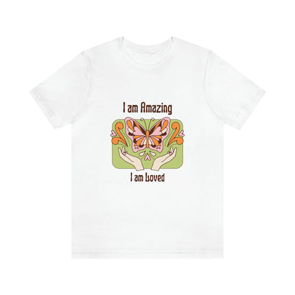 Gazuntai™ "I Am Amazing, I am Loved" Unisex Jersey Short Sleeve Tee.