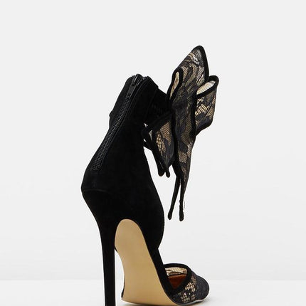 Izoa the Shiralee Heels Black & Nude Lace in Collaboration With Shiralee Coleman