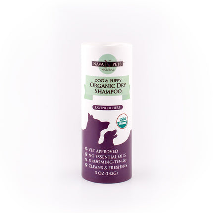 Organic Dry Dog & Puppy Shampoo, Lavender Herb