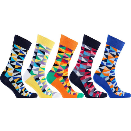 Men's 5-Pair Funky Patterned Socks