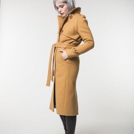 Camel Trench Coat / Spring - Autumn / Women's Coat / Collection 2018 by REVALU