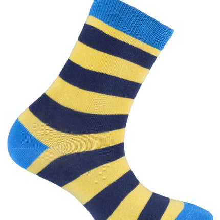 Stripe 9046 5-Pair Kid's Crew Dress Socks