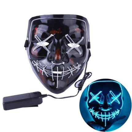 Gazuntai Halloween LED Light Up Mask Many Options of Funny Masks Glow In Dark Or Horror